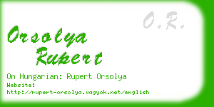 orsolya rupert business card